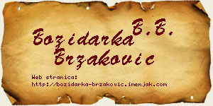 Božidarka Brzaković vizit kartica